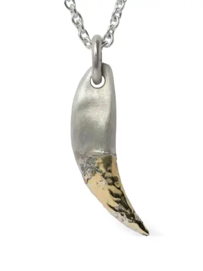 Parts of Four Leopard Tooth Necklace Ghost - Silver