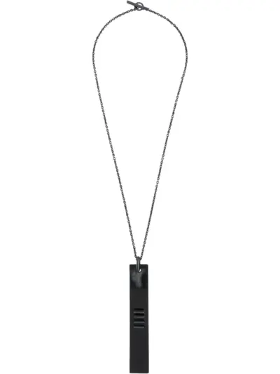 Parts of Four Plate Slab necklace - Black