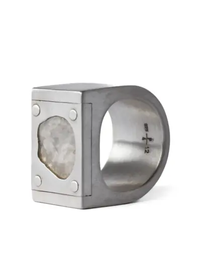 Parts of Four Plate diamond ring single - Silver
