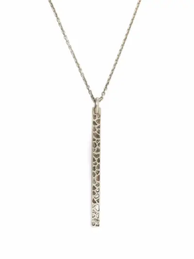 Parts of Four Plate pavé necklace - Grey