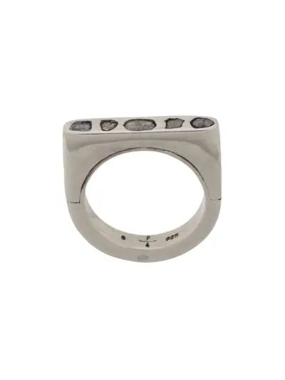 Parts of Four Sistema diamond pavé ring - Silver