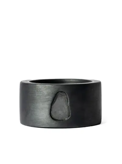 Parts of Four Sistema diamond-slab ring - Black