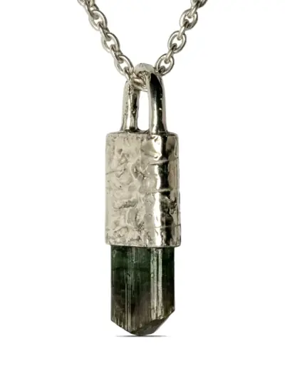 Parts of Four Talisman Specimen elbaite necklace - Silver