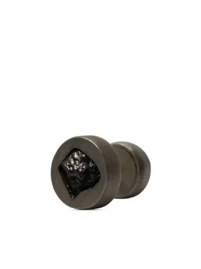 Parts of Four black diamond stud earring - Silver