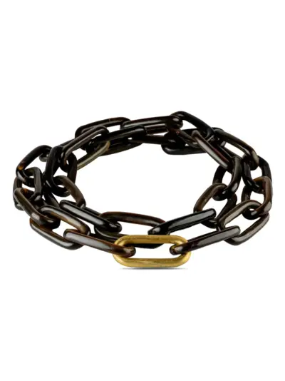 Parts of Four chain necklace - Brown