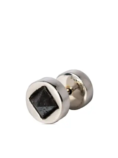 Parts of Four crystal-pyramid stud earring - Silver