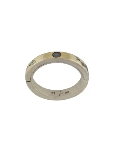 Parts of Four diamond detail band ring - Silver