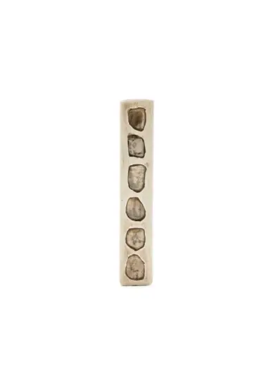 Parts of Four diamond-embellished plate earring - Silver