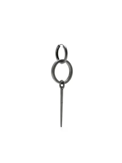 Parts of Four double-design hoop earring - Silver