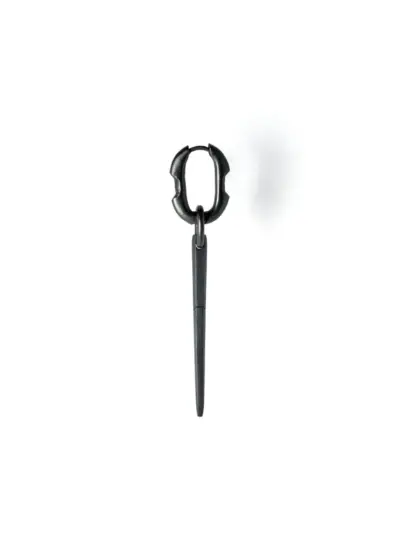 Parts of Four extra small Deco spike earring - Black
