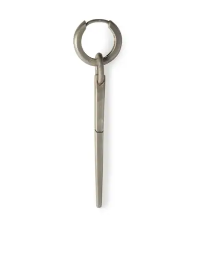 Parts of Four hoop-design single earring - Silver
