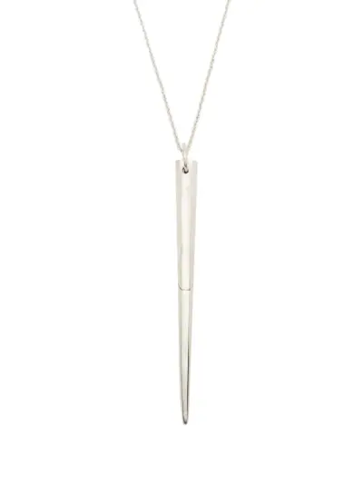 Parts of Four large spike sterling silver necklace