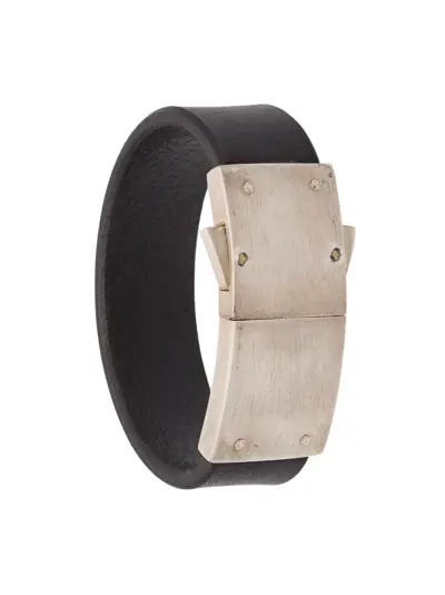 Parts of Four leather band bracelet - Black