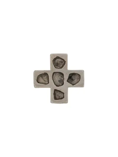 Parts of Four mega pavé diamond plus earring - Silver