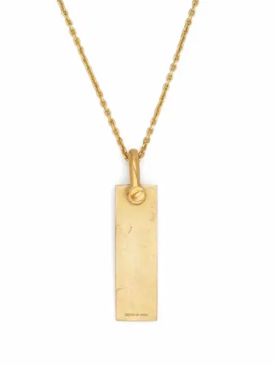 Parts of Four plate-pendant necklace - Gold
