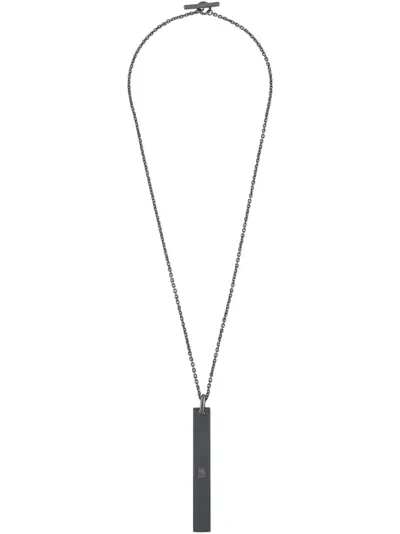 Parts of Four plate pendant necklace - Grey