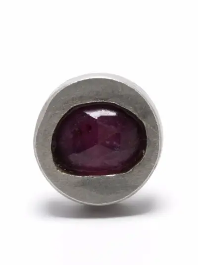 Parts of Four ruby stud earring - Grey