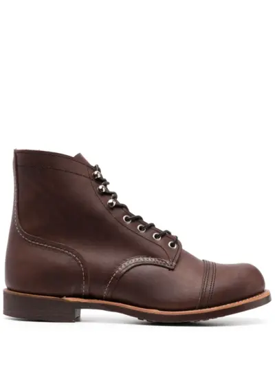 Red Wing Shoes Iron Ranger leather ankle boots - Brown