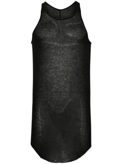 Rick Owens Basic fine-ribbed tank top - Black