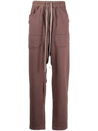 Rick Owens DRKSHDW Mauve drawstring-waistband track pants - Purple