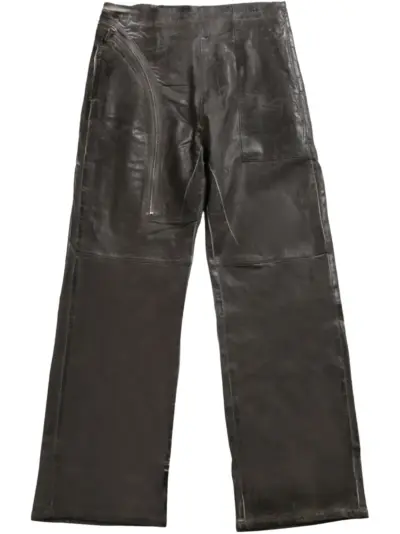 Rick Owens DRKSHDW brushed-finish trousers - Grey