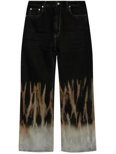 Rick Owens DRKSHDW degradé-effect jeans - Black