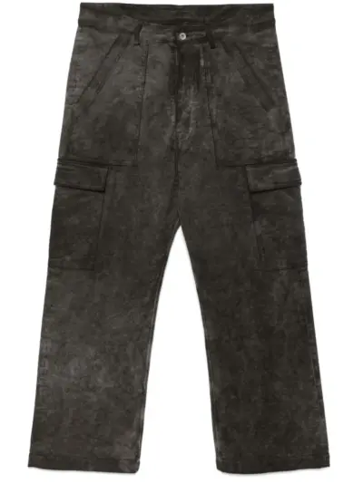Rick Owens DRKSHDW distressed cargo trousers - Brown