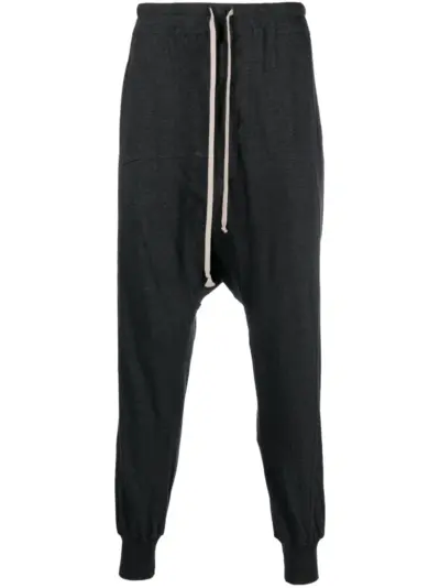 Rick Owens DRKSHDW drop-crotch drawstring track pants - Grey