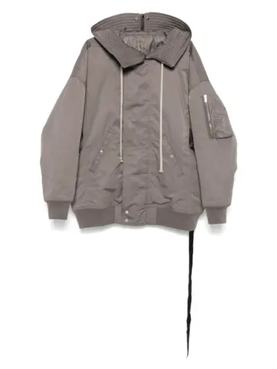 Rick Owens DRKSHDW hooded bomber jacket - Grey