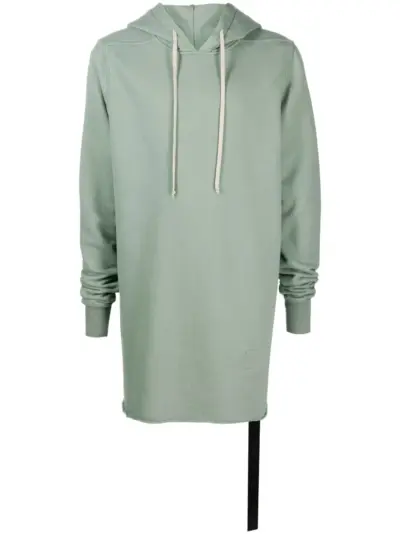 Rick Owens DRKSHDW long-sleeve rib-trimmed hoodie - Green