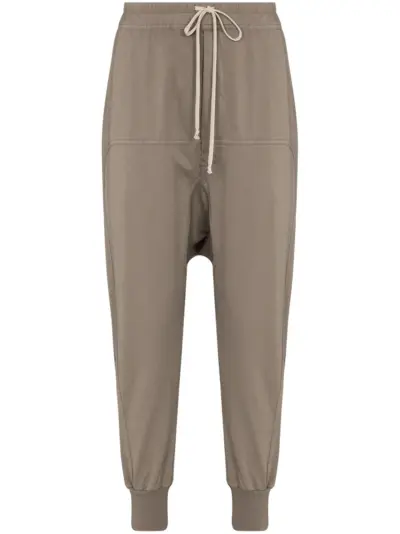 Rick Owens DRKSHDW tapered drop-crotch trousers - Neutrals