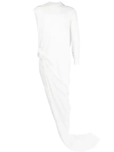 Rick Owens DRKSHDW woven long-line T-shirt - White