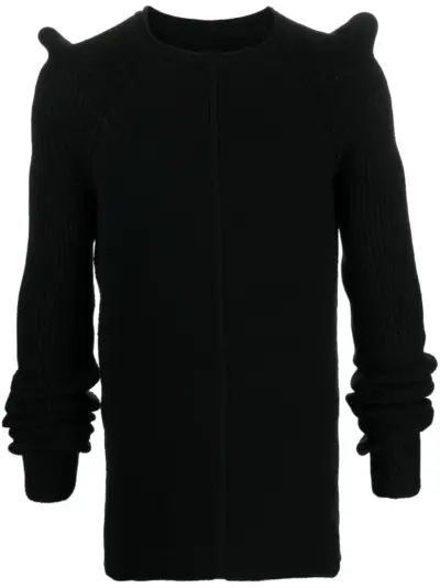 Rick Owens Luxor 3D-detail cashmere jumper - Black