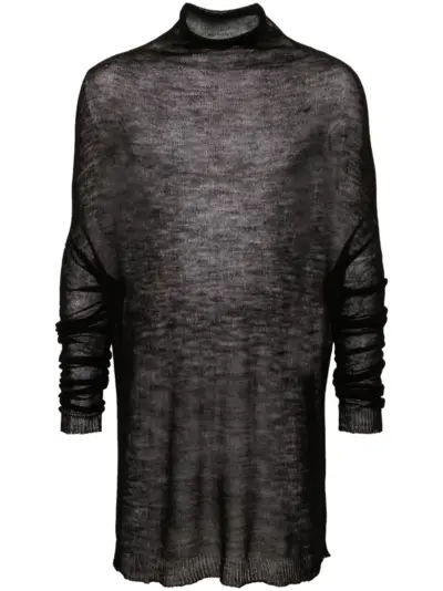 Rick Owens Shroud open-knit jumper - Black