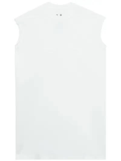 Rick Owens Splintered Tarp cotton tank top - White