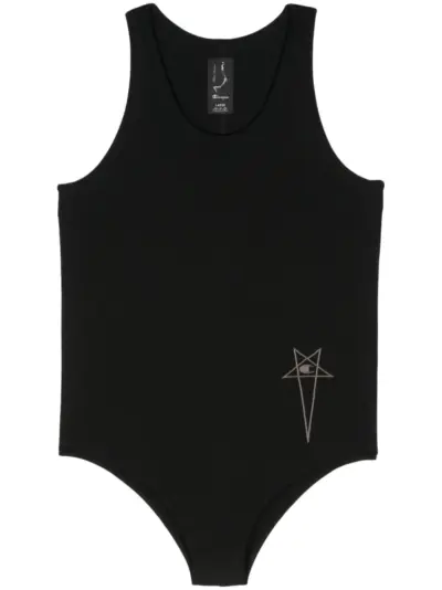 Rick Owens X Champion logo-embroidered bodysuit - Black