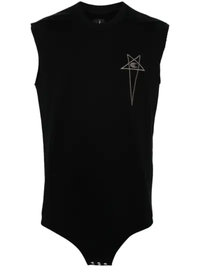 Rick Owens X Champion logo-embroidered jersey bodysuit - Black