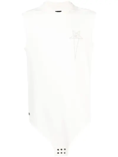 Rick Owens X Champion x Champion logo-embroidered cotton top - Neutrals