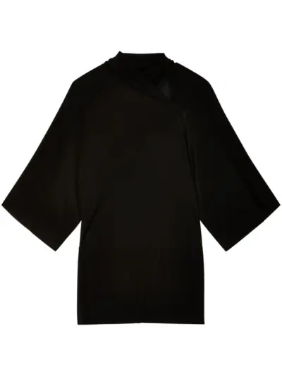 Rick Owens asymmetric short-sleeve T-shirt - Black