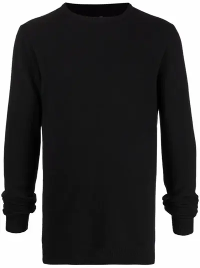 Rick Owens crew-neck rib-trimmed jumper - Black