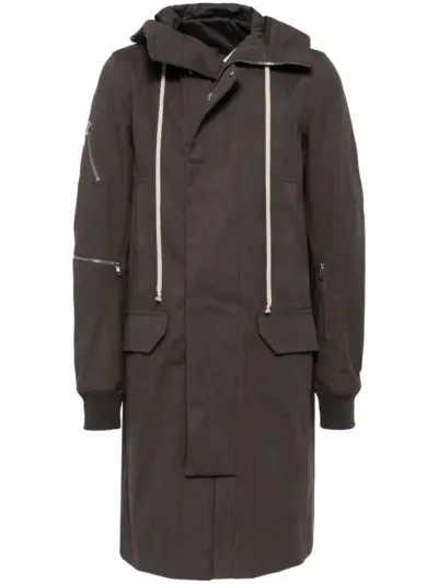 Rick Owens hooded coat - Brown