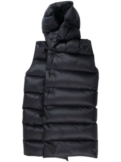 Rick Owens hooded gilet - Black