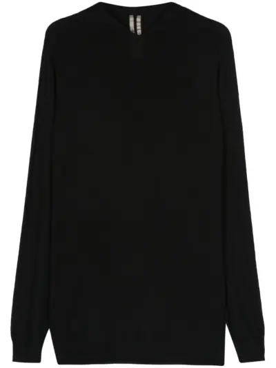 Rick Owens knitted cashmere hoodie - Black