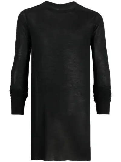 Rick Owens long-sleeved marl-knit T-shirt - Black