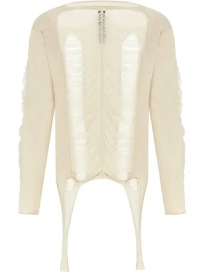 Rick Owens longsleeved sweater - White