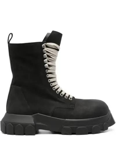 Rick Owens nubuck-leather boots - Black