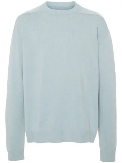 Rick Owens raised-seam side-slits jumper - Blue