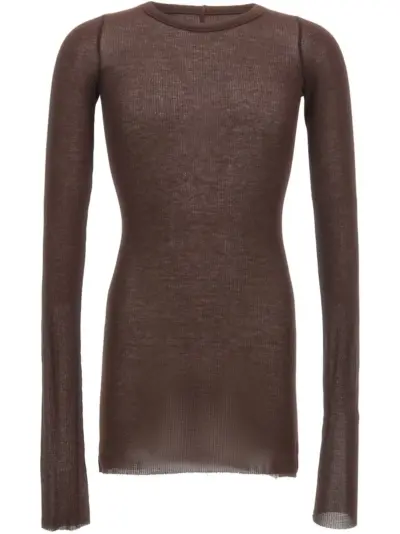 Rick Owens ribbed T-shirt - Brown