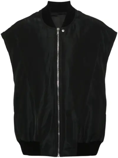 Rick Owens ribbed-collar padded gilet - Black