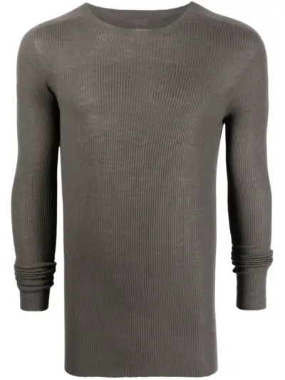 Rick Owens ribbed-knit cashmere jumper - Grey
